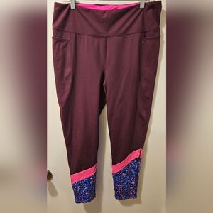 Lilly Pulitzer Luxletic Cherry Ganache Weekender High Rise 26" Leggings Size XXL